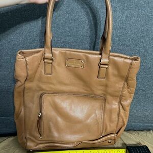Kate Spade Tan Leather Tote Bag Large